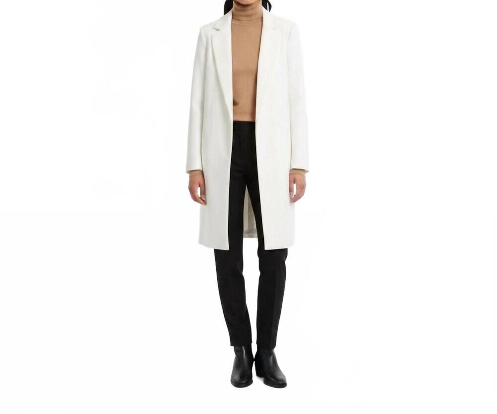 NEW JOIE open front long sleeve trench coat in cream